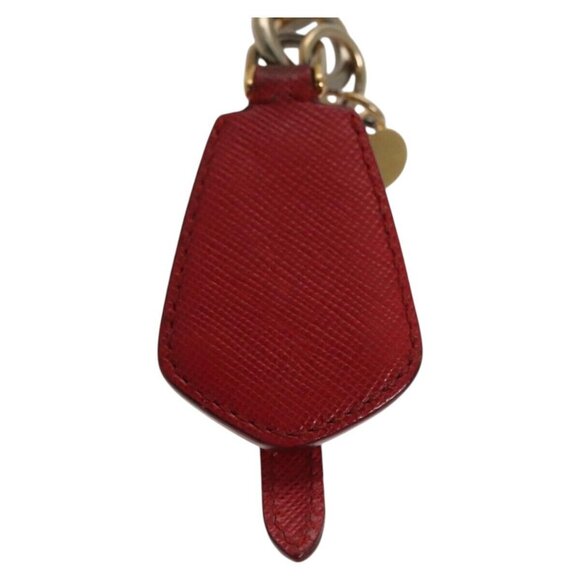 PRADA Key Ring Leather Red Auth ac3521 - Picture 3 of 6